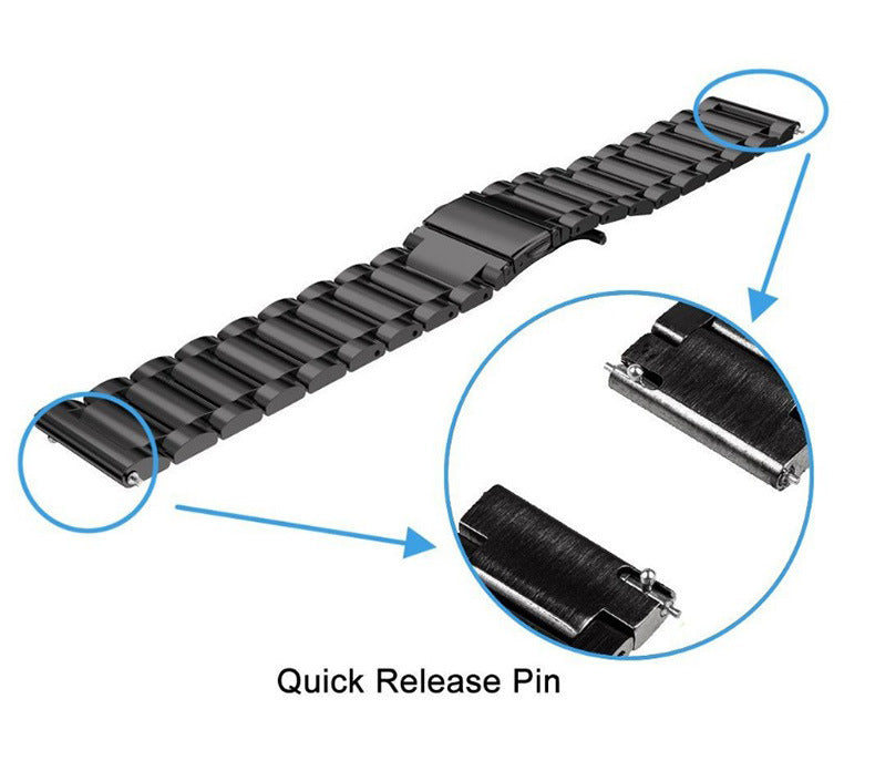 Applicable Watch Stainless Steel Metal Three-bead Strap