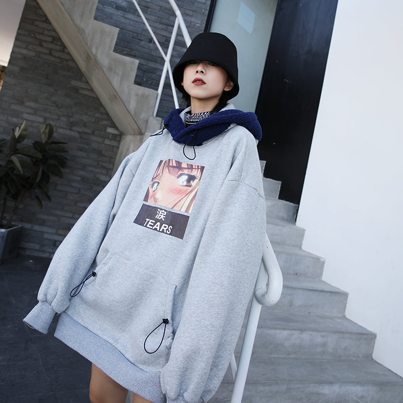 Pullover patchwork sweatshirt