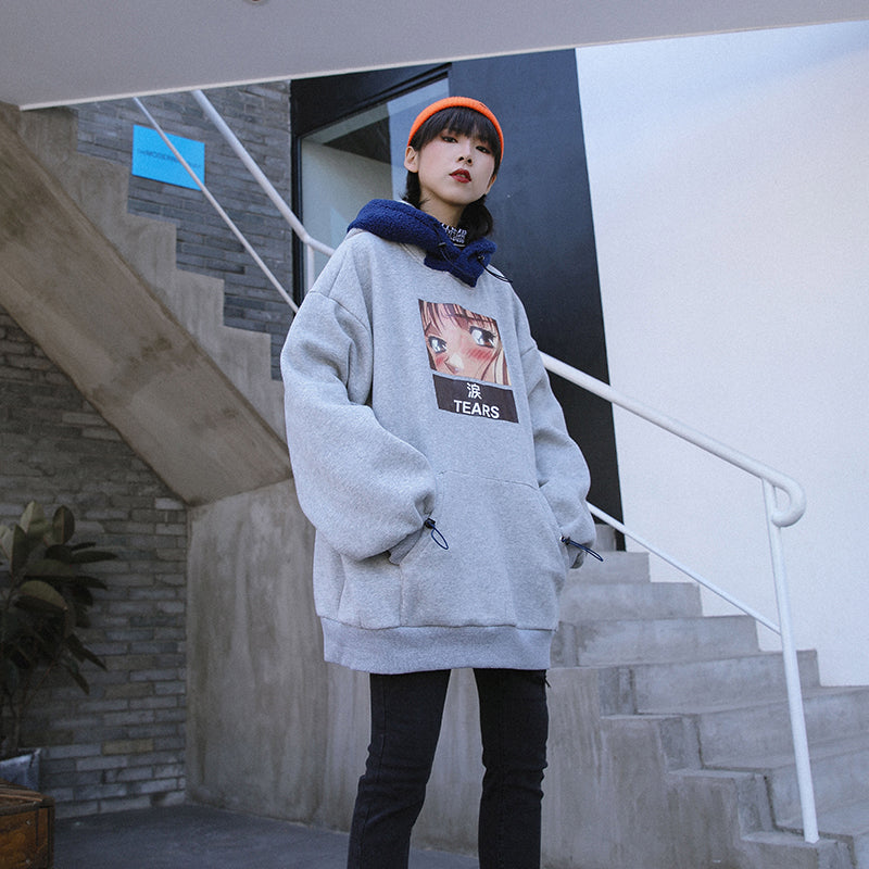 Pullover patchwork sweatshirt